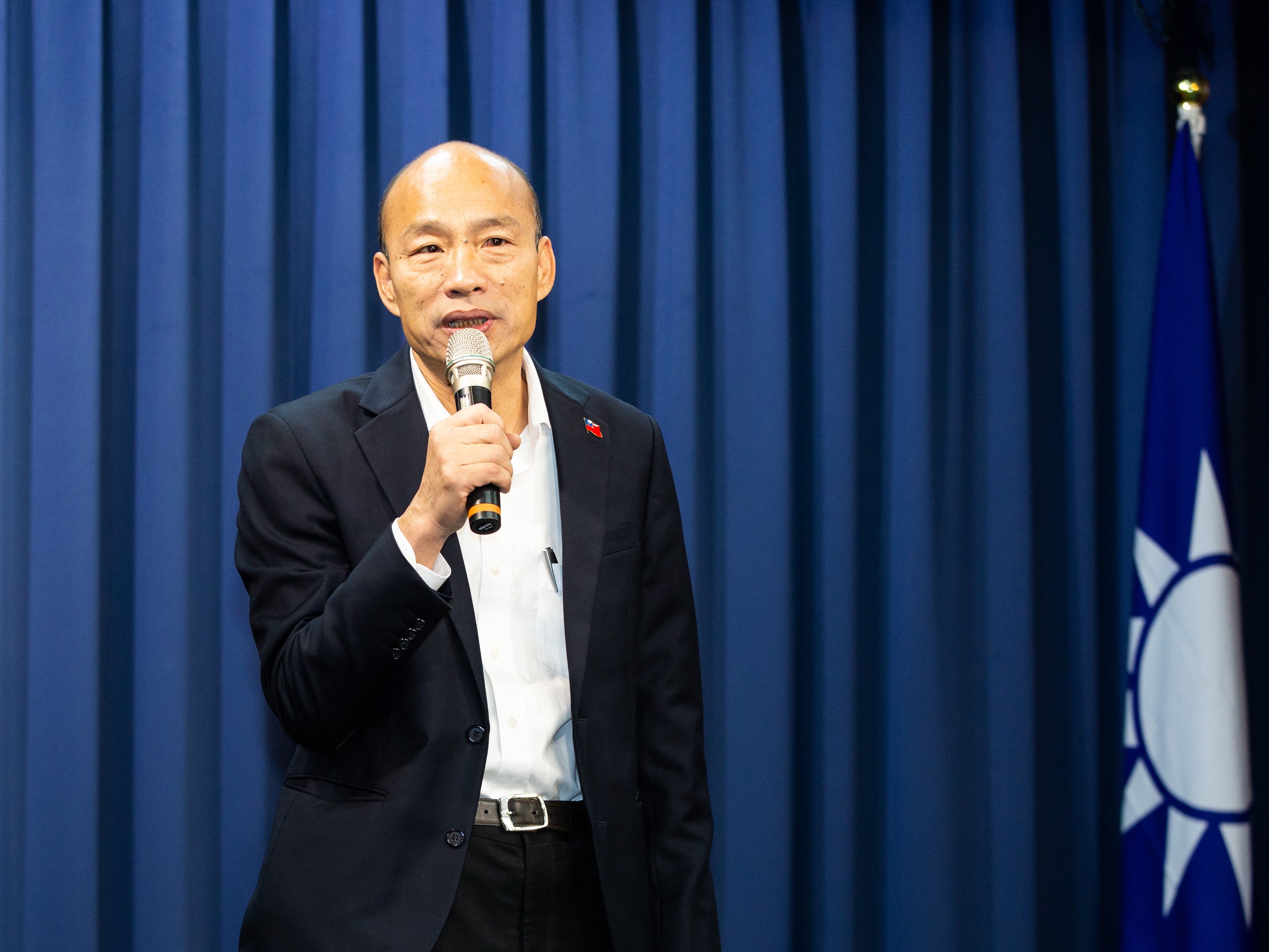 對於中國鎖定東沙群島登陸演習，高雄市長韓國瑜（圖）表示不排除登島捍衛主權。圖為本刊資料照。