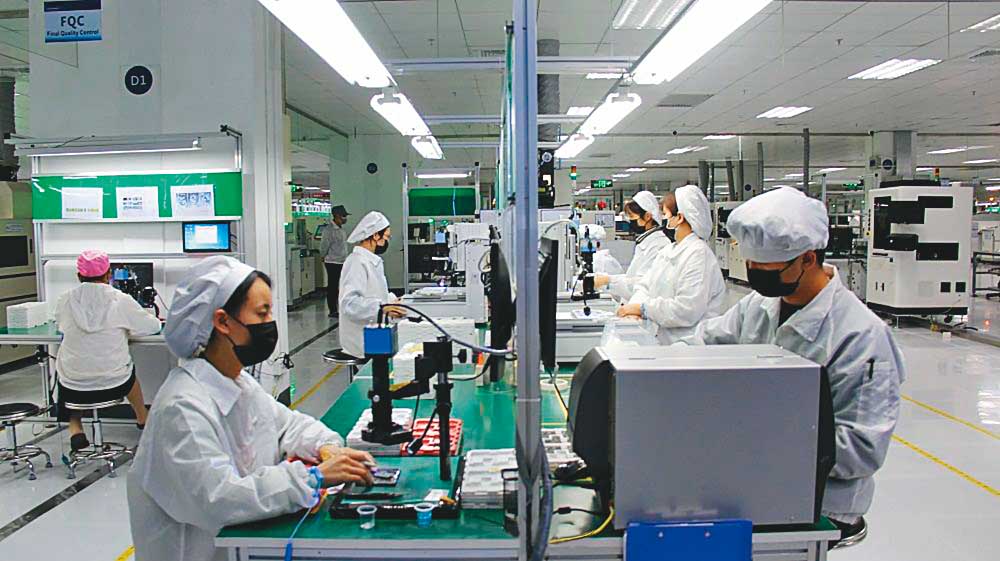 立訊除了產品線和鴻海類似,員工從老東家挖角,就連公司文化和營運模式也師承鴻海。(翻攝江西立訊智造)
