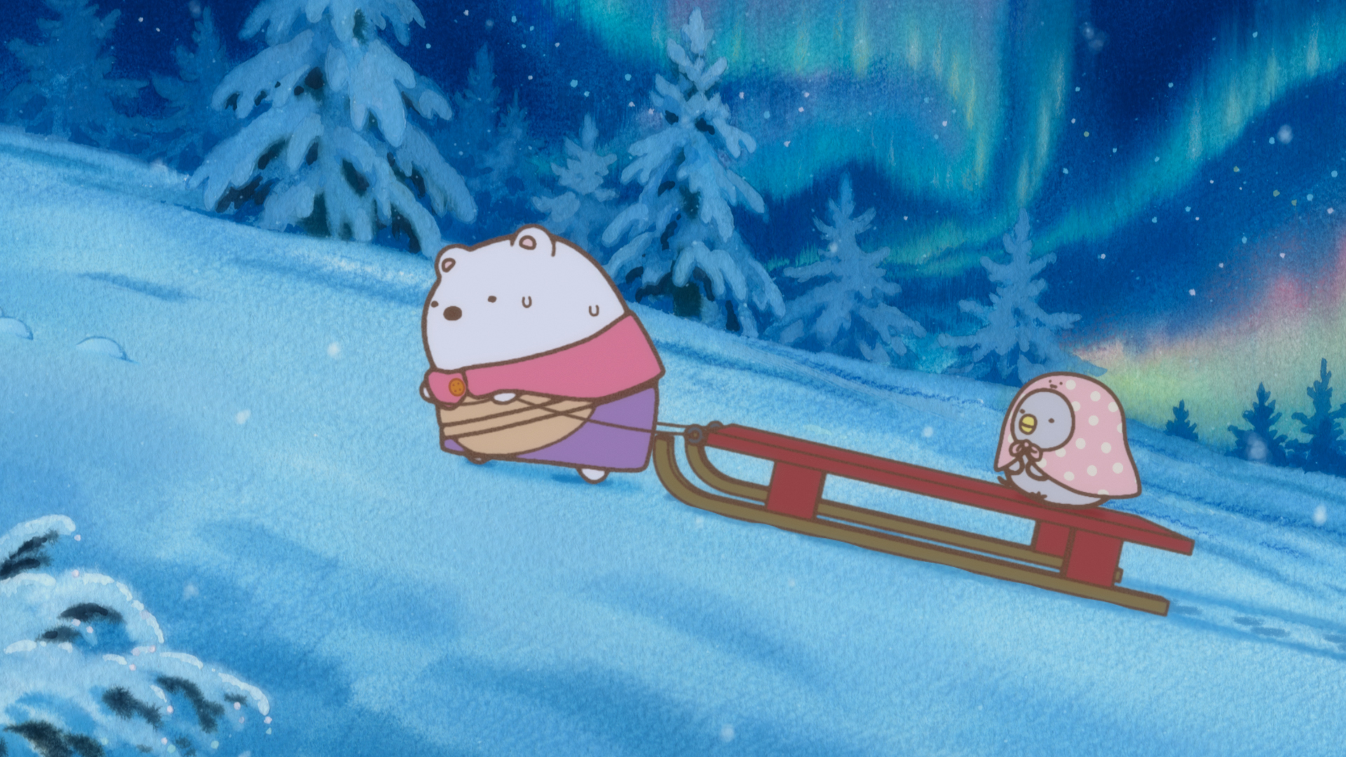 白熊在電影中變成了賣火柴的女孩。（威視提供）