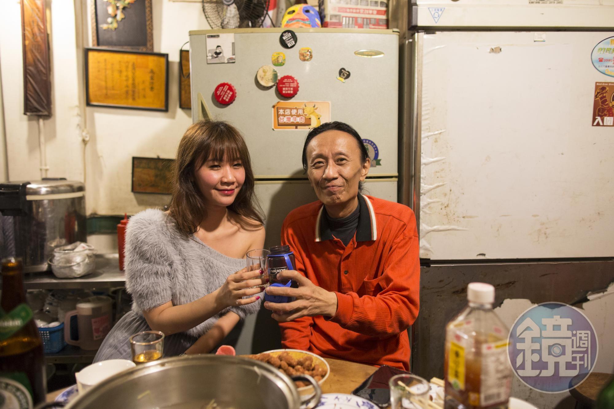 楊怡欣(左)長得像父親劉建華(右)、個性也像他,但父女關係一度水火不容。