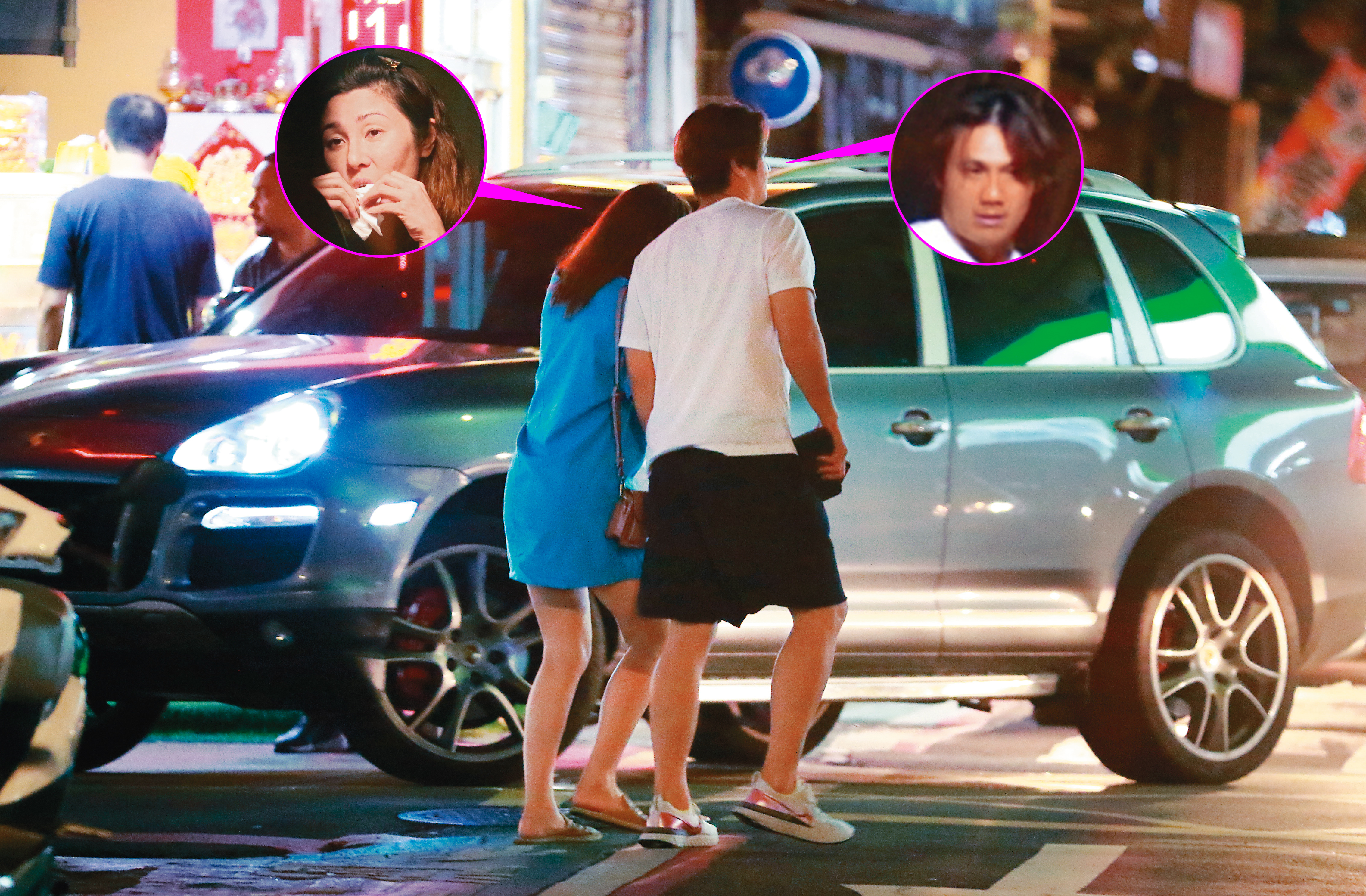 5／10，00：52在增菘瑋識相離開後，陳鏞基牽著藍衣女子同行，在夜色之中有著濃濃不倫味道。