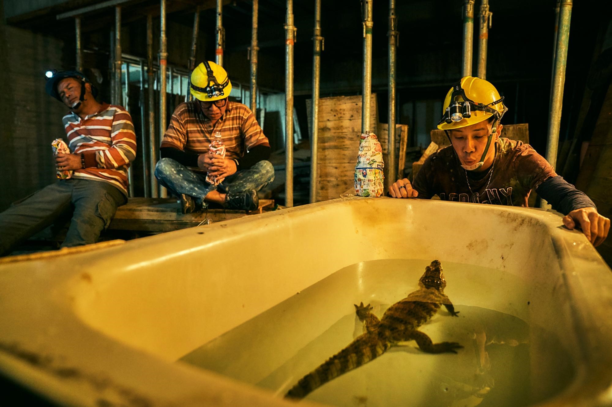 薛仕凌（右起）、游安順、李銘順在《做工的人》中是一起追夢的好友。（大慕影藝提供）