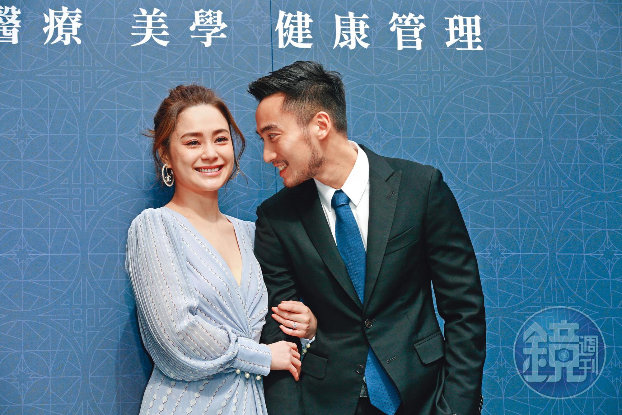 阿嬌(左)和開醫美診所賴弘國(右)的結婚又離婚,男方走紅事業旺,女方也洗淡了陳冠希醜聞,可謂雙方獲益。