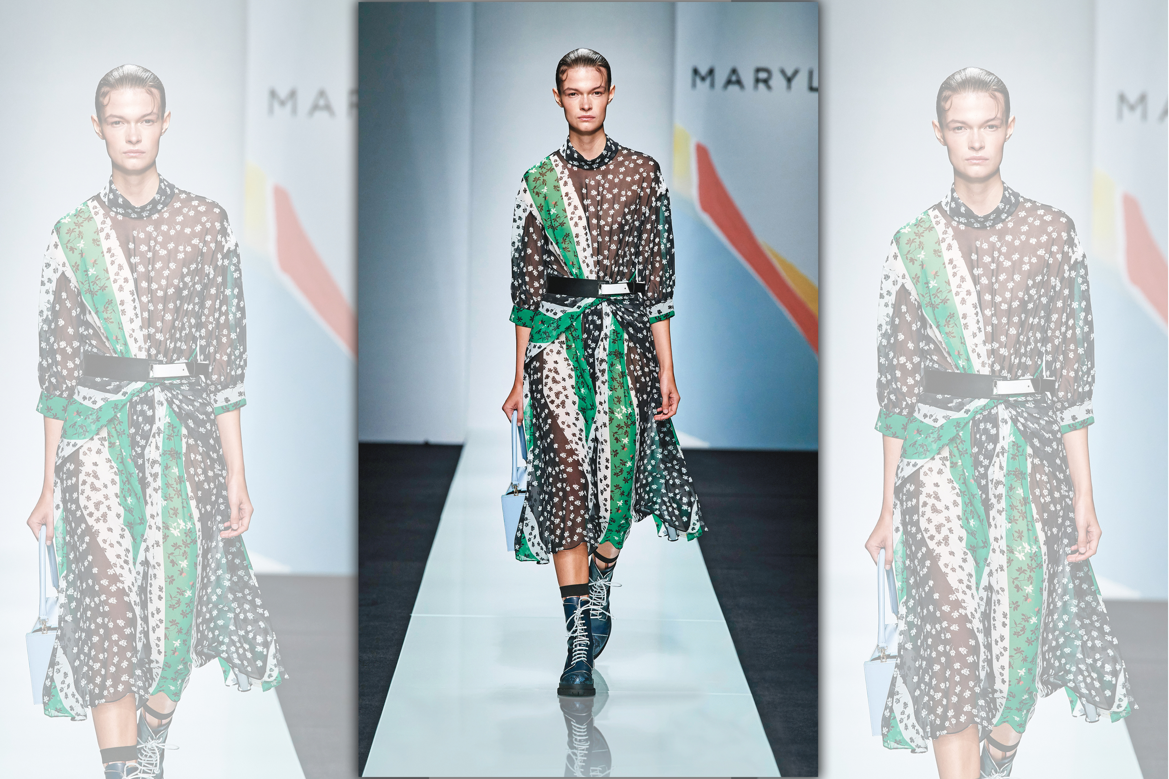 花瓣雪紡洋裝，價格店洽。（MARYLING提供）