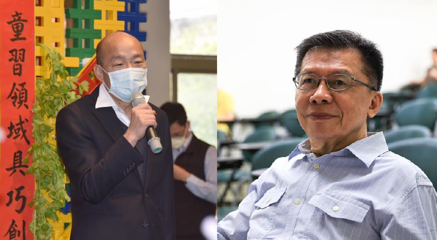 韓國瑜(左)罷免投票即將舉行,前立委沈富雄直言罷韓一定成功。(翻攝自臉書)