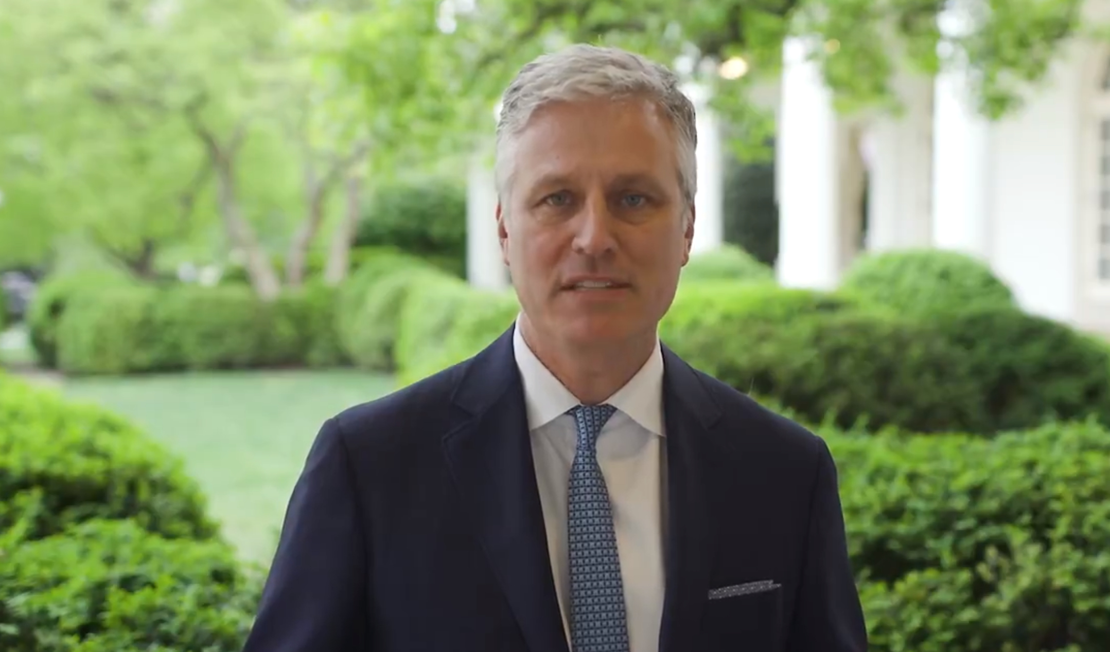 白宮稍早對外證實，國家安全顧問歐布萊恩確診感染武漢肺炎。（翻攝自The White House推特）