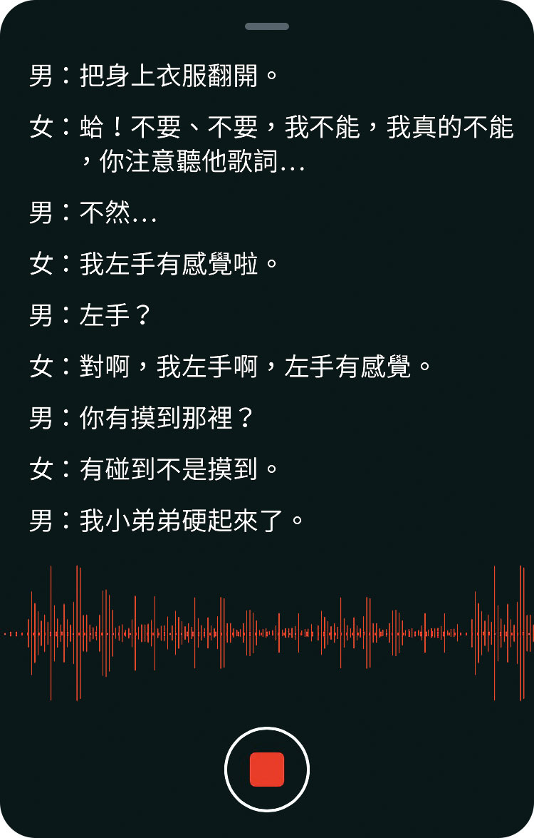 根據錄音檔以及Skype對話顯示,陳麗娜與陳世宗宛如交往中的男女,她稱遭指導教授猥褻情節,全是瞎掰杜撰。(示意圖)