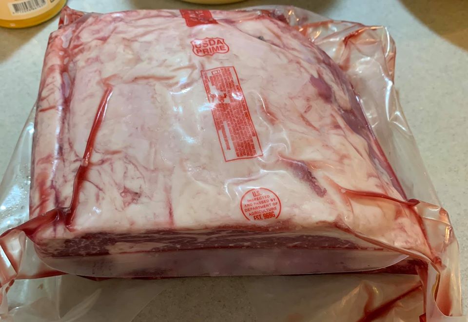 美國prime ribeye冷藏肋眼牛排2.2公斤（4.85磅）。