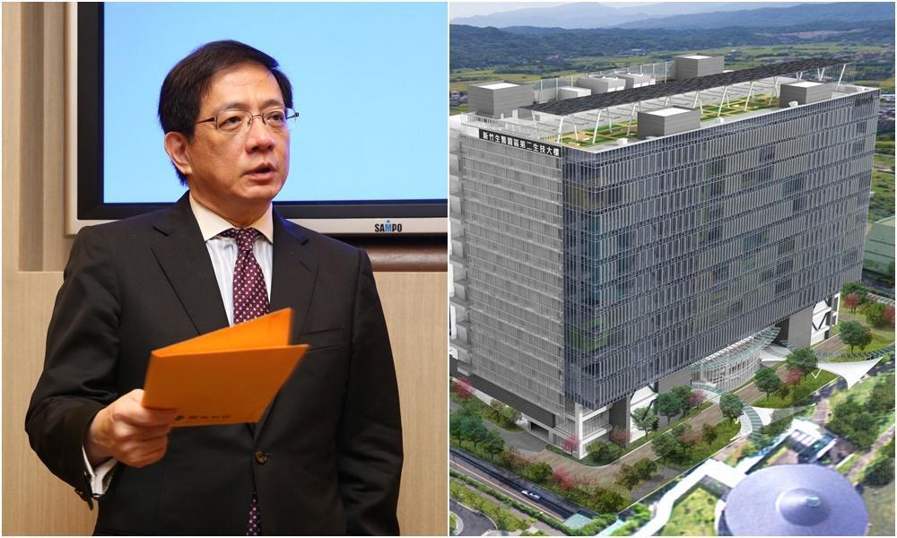 管中閔在台大內部會議中說,去年底才開幕的台大新竹生醫,正式營運的時間比台大癌醫更晚,靠著台大醫院支援,短短4個月就步上軌道。(右圖翻攝科技部)