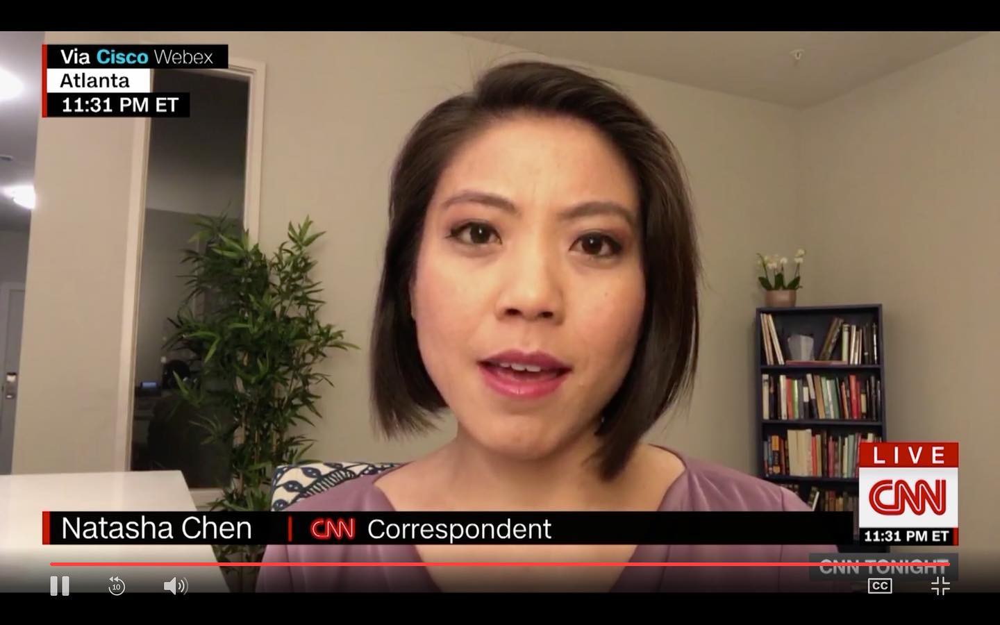 《CNN》台裔記者陳亦芃採訪受辱，為自己表達立場。（翻攝自Natasha Chen CNN臉書）