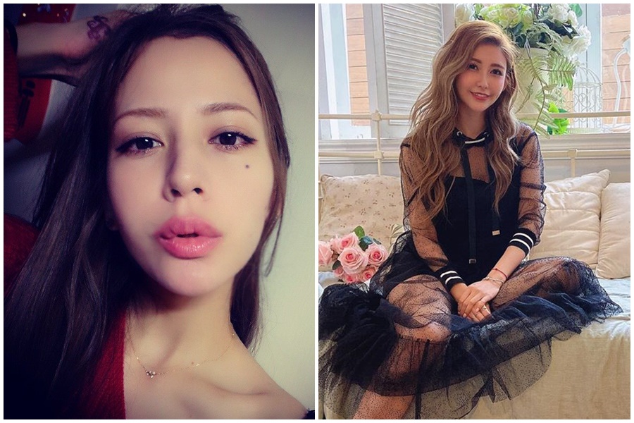 愷樂(右圖)因捲入不倫戀,慘遭保養品代言宣告終止合作,由Keanna(左圖)接棒愷樂,成保養品代言人。(翻攝自愷樂、Keanna臉書)