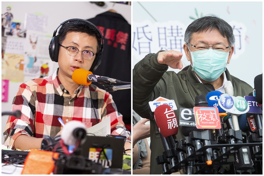 台北市議員邱威傑（左圖）表示寬宏售票面臨生死存亡，台北市長柯文哲（右圖）回應將最快速度解封。圖為本刊資料照。