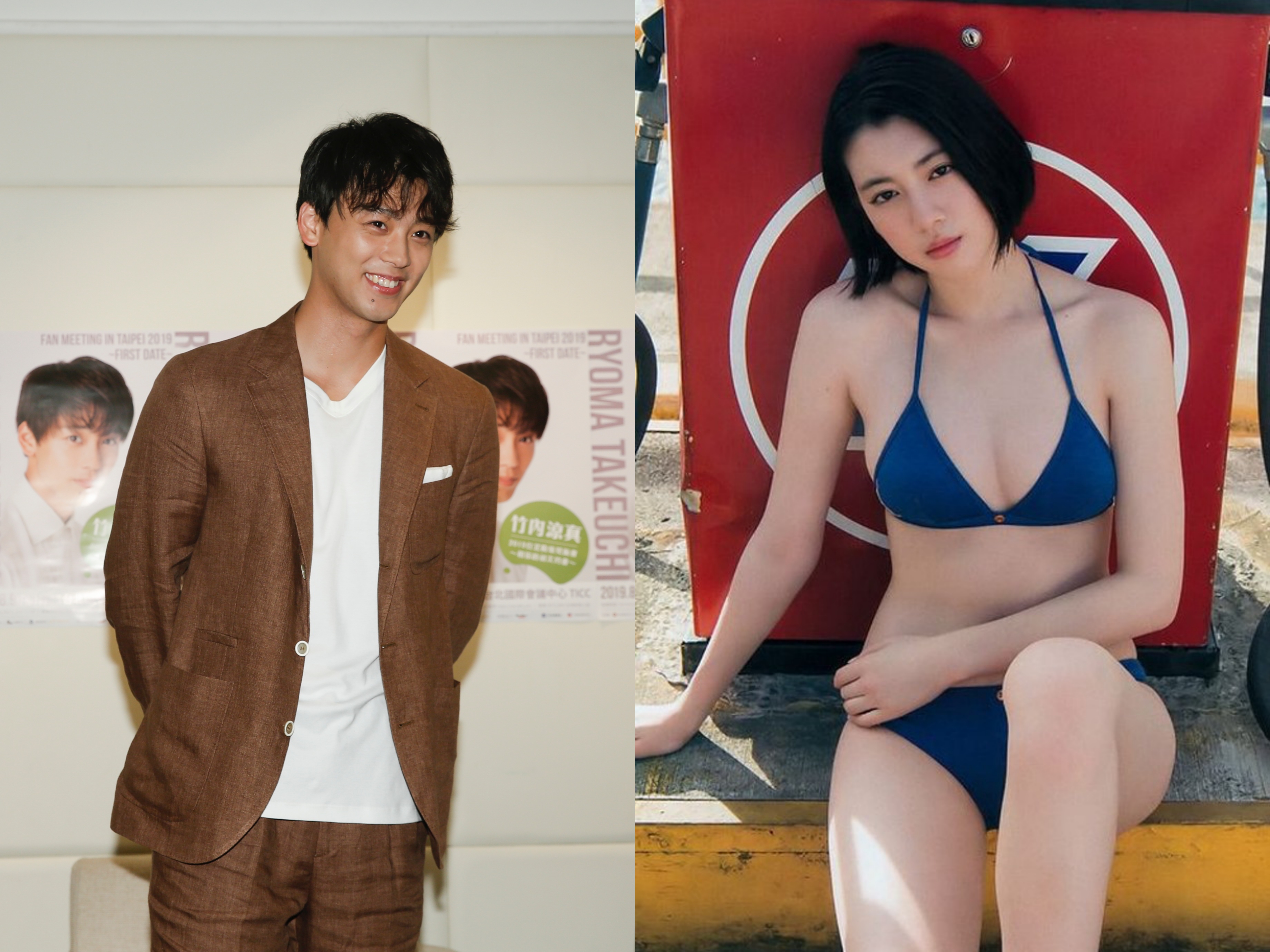 竹內涼真與三吉彩花傳出新戀情。（右圖翻攝三吉彩花IG）