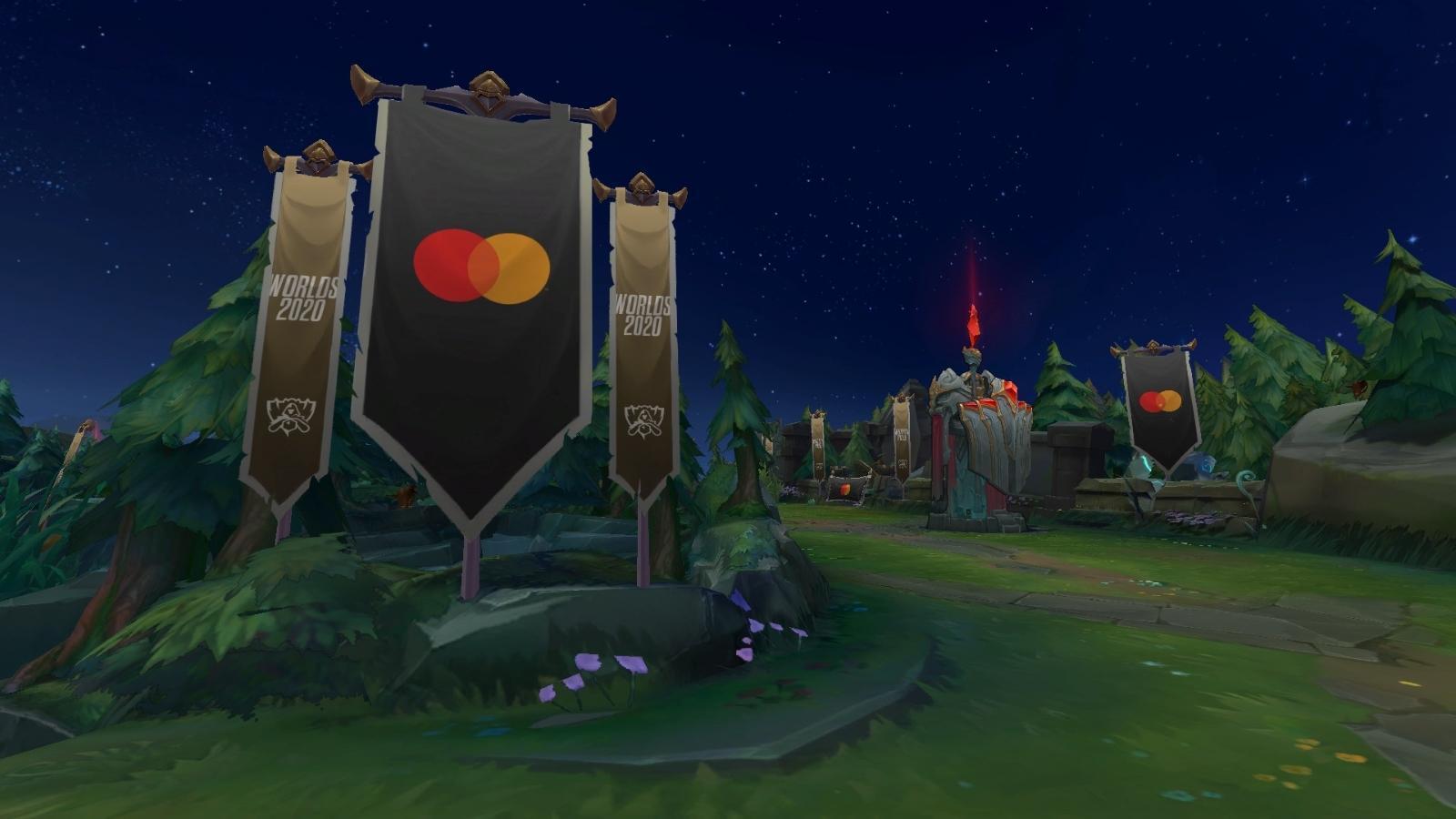 萬事達卡和 Alienware 是第一個登上召喚峽谷旗幟的贊助商。(翻攝 Riot Games 官網)
