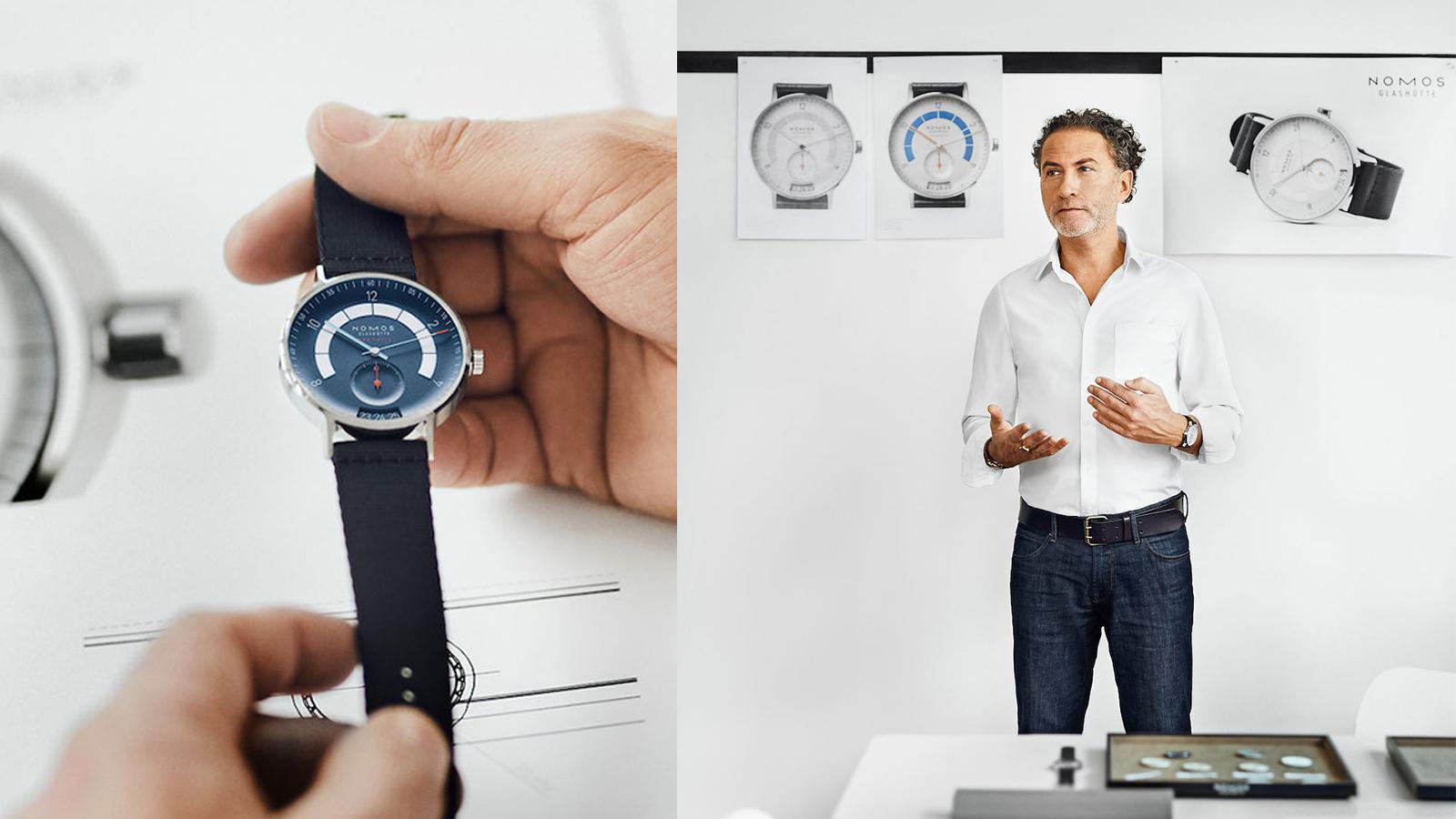 NOMOS在2018年和德國工業設計師Werner Aisslinger合作,推出以復古汽車為概念的Autobahn,為NOMOS帶來一款不同於以往風格、卻又沒有偏離品牌主軸的設計。