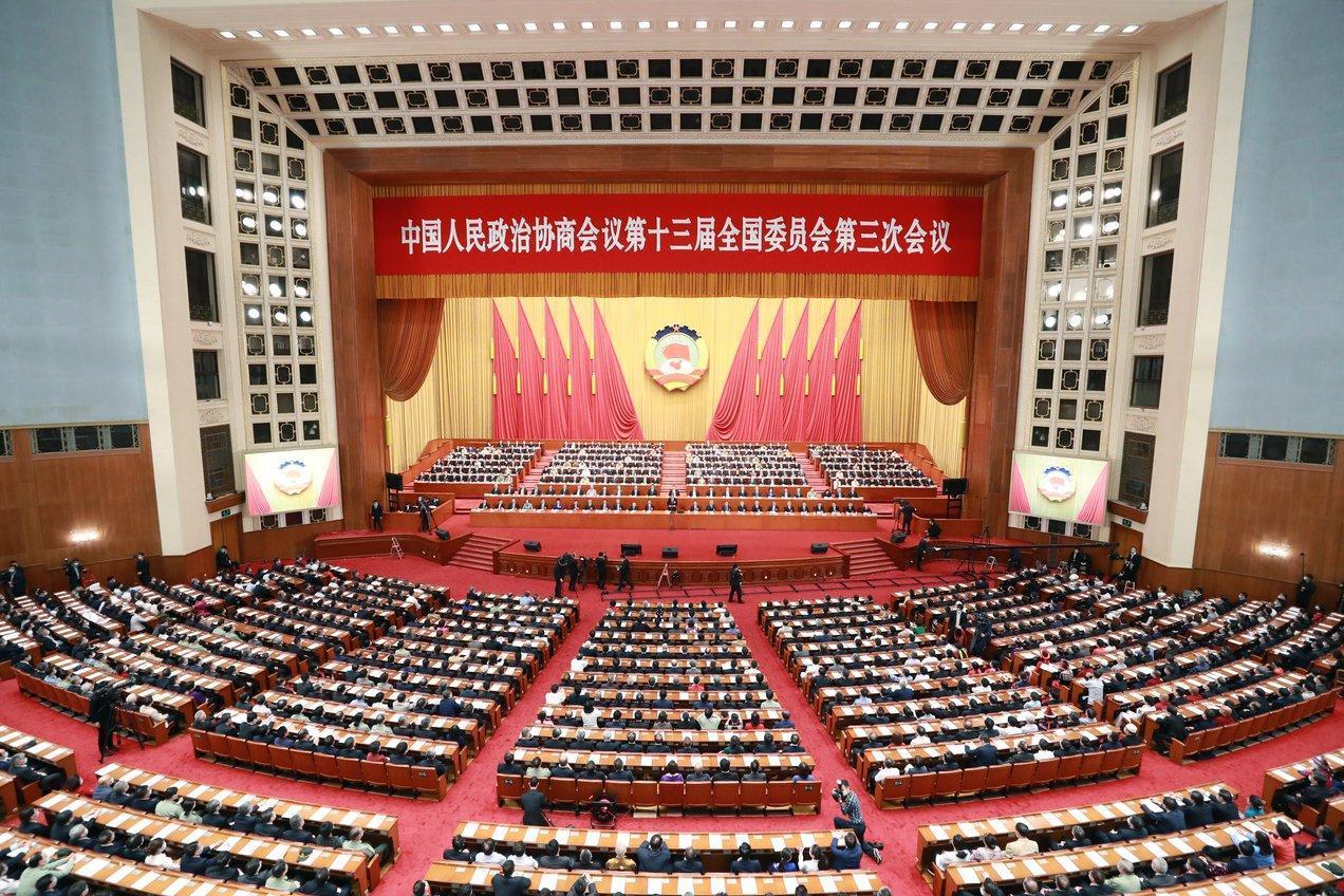 中國人大會通過港版國安法,美澳英加聯合聲明譴責。(翻攝自npc.gov.cn)