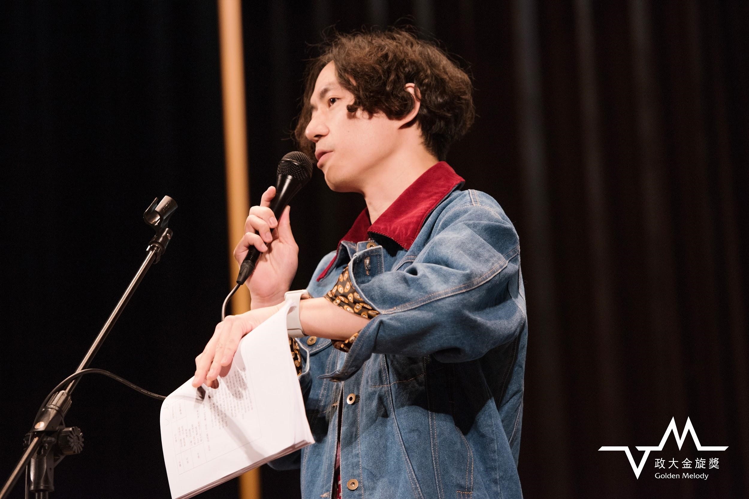 韓立康除擔任今年政大金旋獎評審，也參與校園講座分享產業經驗。（政大金旋獎提供）