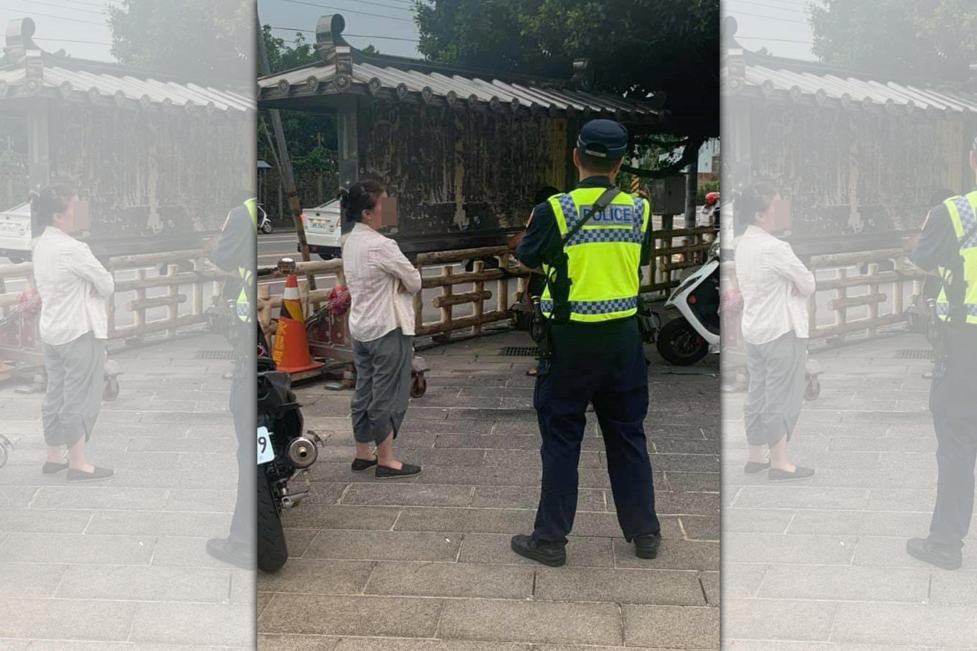 蘇大媽常和民眾起衝突,員警前往處理時也再起口角。(取自臉書社團)