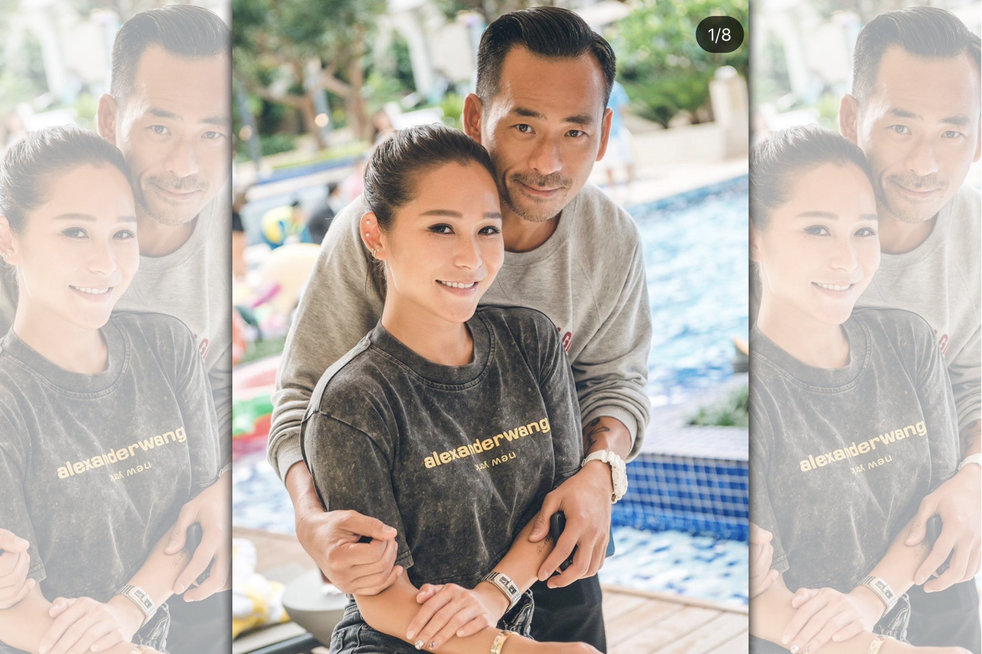 陳慧玲分享慶生照，周焯華從背後環抱，她臉上沒有過去的女強人氣勢，反而一臉幸福。（翻攝陳慧玲IG）