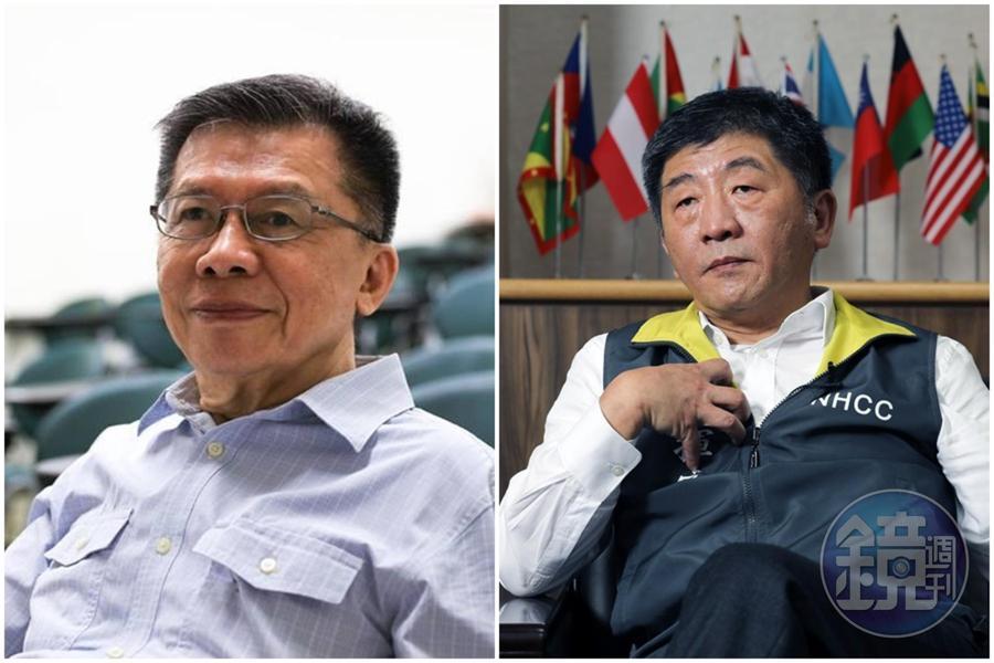 民進黨前立委沈富雄(左)喊話陳時中(右),趕快做好解封的部署。(翻攝自沈富雄臉書/本刊資料照)