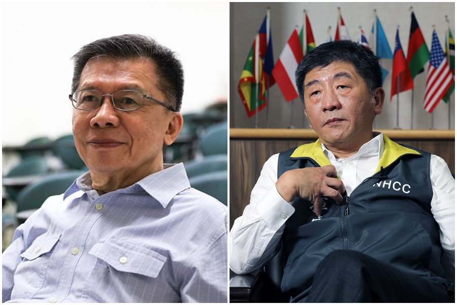 民進黨前立委沈富雄（左）喊話陳時中（右），趕快做好解封的部署。（翻攝自沈富雄臉書／本刊資料照）