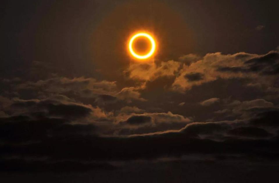 6月21日將發生「日環食」，台灣9個縣市可以看見。（翻攝自網路）