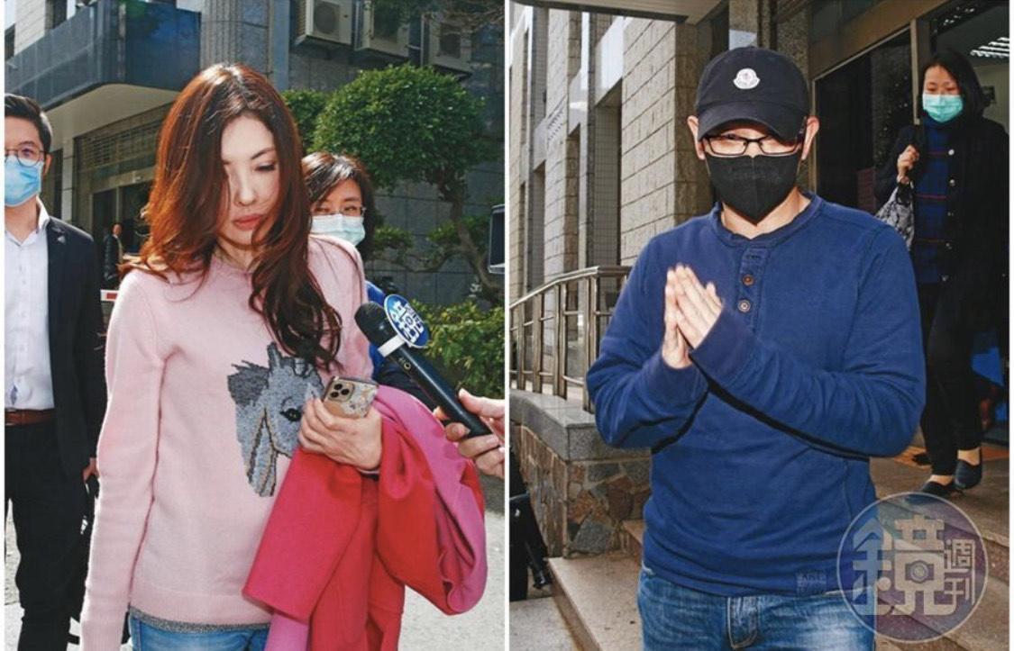 何如芸（左）與王敏錡（右）爆發婚變，為爭2子監護權對簿公堂。