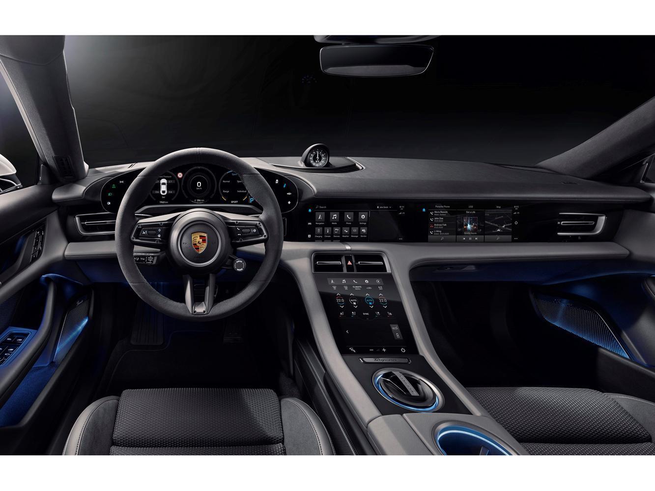 Porsche Taycan儀錶配置以全新設計與清楚明瞭座艙結構，象徵新時代的開端。