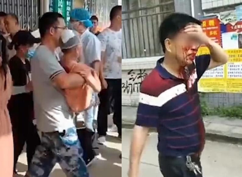 廣西旺甫鎮中心小學傳出保全持刀砍傷多名學生與教職員，目前39名傷者全部送往醫院救治。（翻攝自網路）