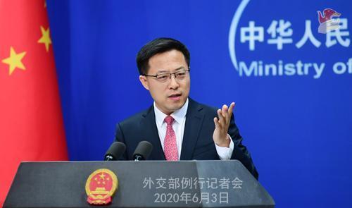 中國外交部發言人趙立堅表示，英方無權假借《中英聯合聲明》對香港事務說三道四。（翻攝中國外交部官網）