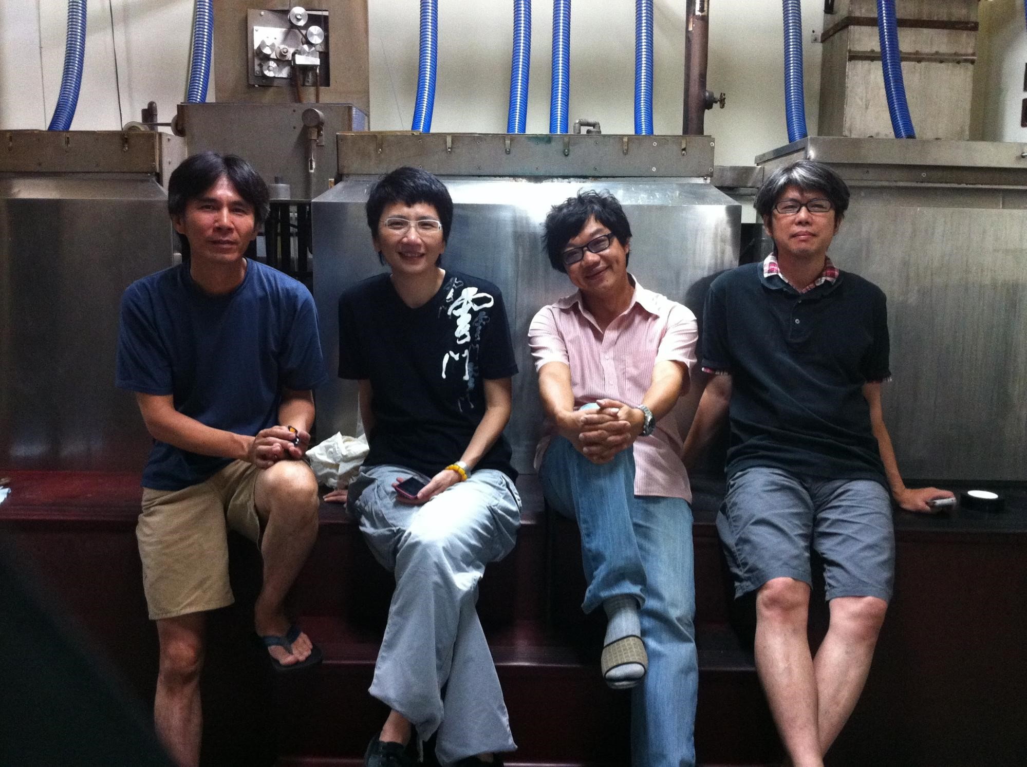 宋文忠（左起）、雷震卿、曹源峰、陳曉東彼此戲稱是「老中影末代練習生」。（曹源峰提供）