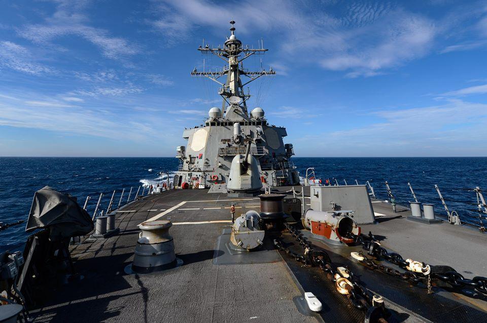 美軍第七艦隊「六四」航經台灣海峽,支援維持印、太地區安全任務。(翻攝自U.S. 7th Fleet臉書)
