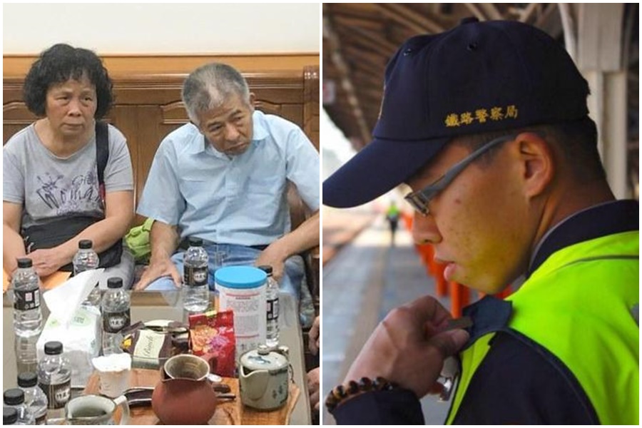 鐵路警察李承翰遭鄭男刺殺殉職，李爸在一審判決後36天抑鬱身亡。（翻攝自畫面、NPA署長室臉書）