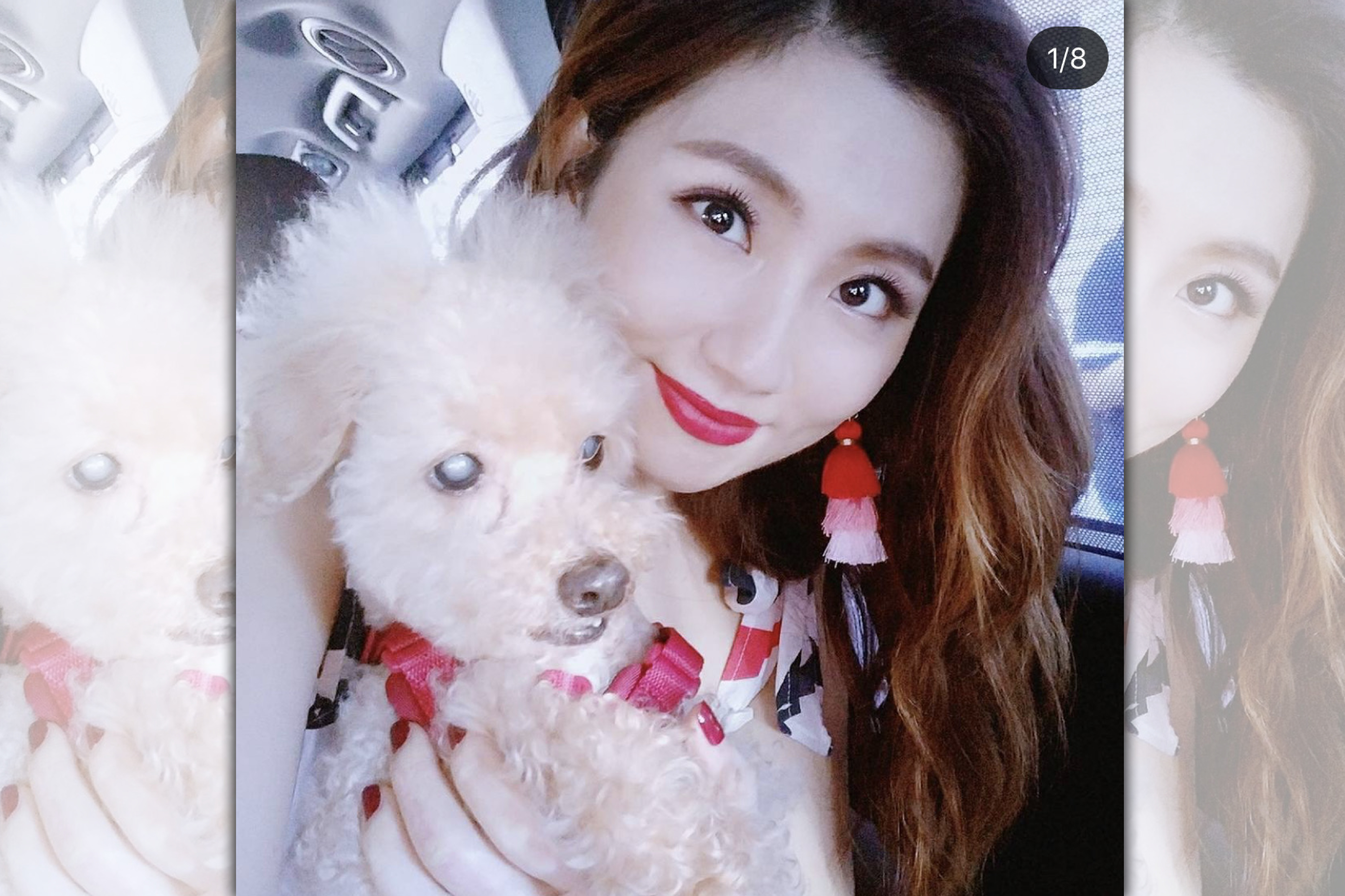 Selina常在社群網站分享和愛犬Pinky相處點滴。（翻攝自Selina IG）