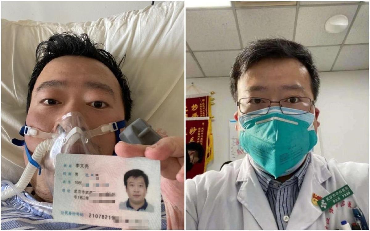 武漢醫師李文亮是武漢肺炎的吹哨者，2月染疫不幸病逝。（翻攝自微博）