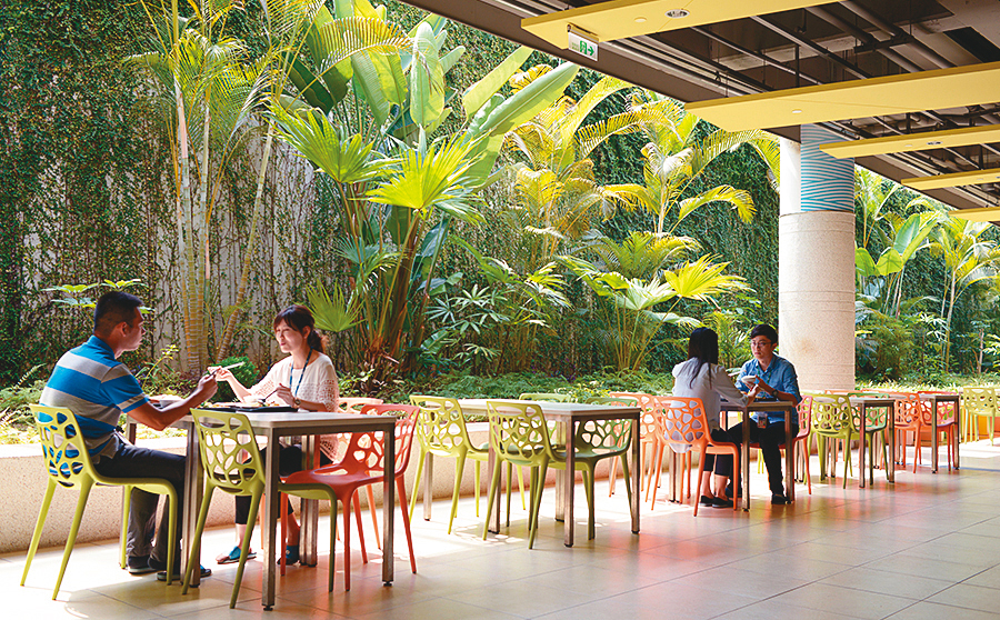 友達光電提供員工超優渥福利，宿舍採飯店式管理，有如5星級渡假村，放眼看去綠意盎然。圖非當事人。（翻攝友達光電官網）