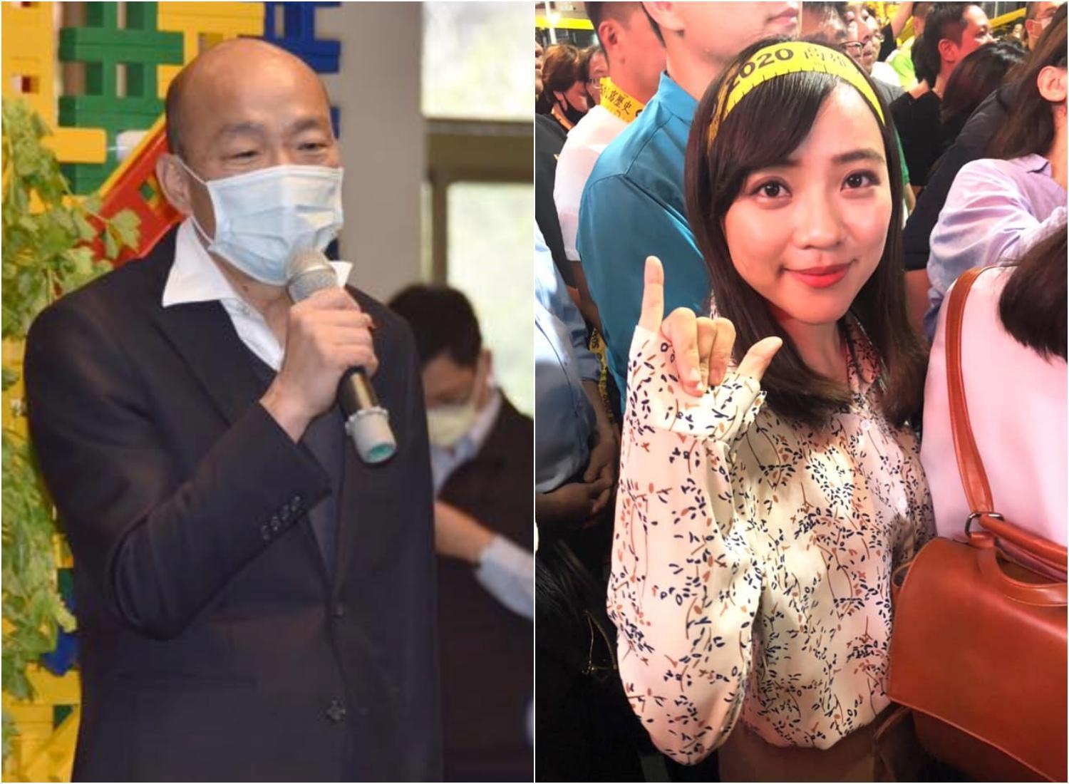 高雄市長韓國瑜（左）遭到罷免，韓粉將發動罷免市議員黃捷（右）反撲。（翻攝自韓國瑜、黃捷臉書）