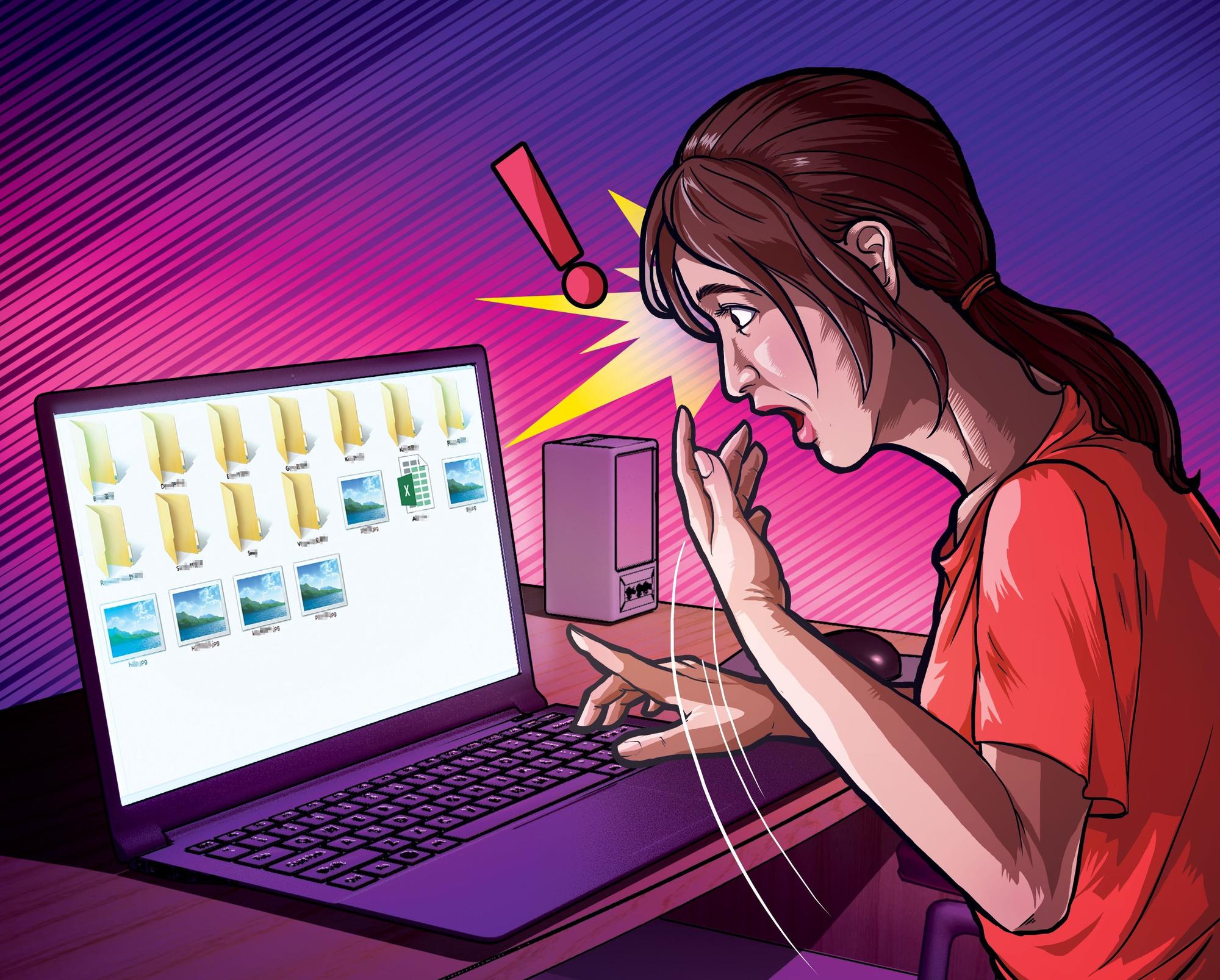 林妻無意中在筆電發現先生偷拍和收藏性愛影片，讓她很驚訝。（圖為示意畫面）