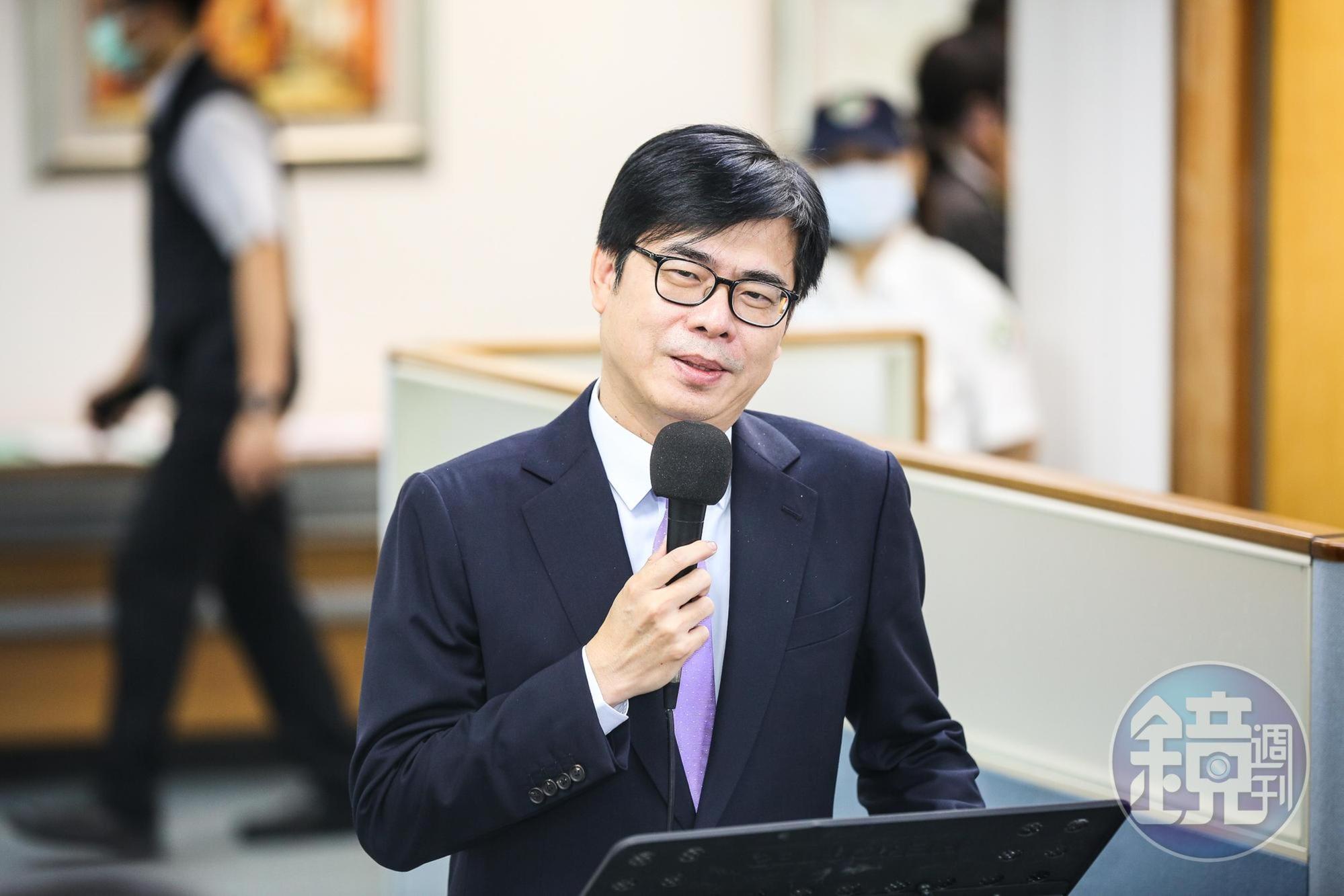 行政院副院長陳其邁被視為最有機會代表民進黨參加高市長補選的人選。