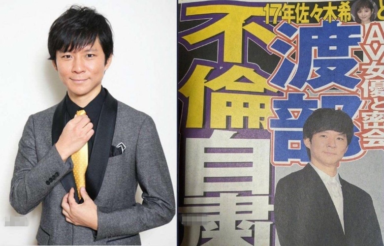 日本諧星渡部建爆出曾玩「多人運動」，且在殘障廁所嘿咻。（網路圖片）