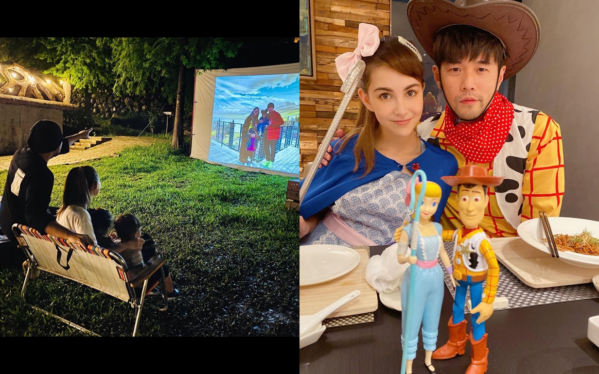 周杰倫與昆凌為愛子辦露營生日趴，滿溢幸福光。（翻攝自昆凌IG）