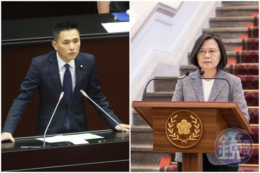 台灣對中國出口依賴創新高,陳以信(左)要蔡英文(又)為新南向政策的失敗負責。(本刊資料照)