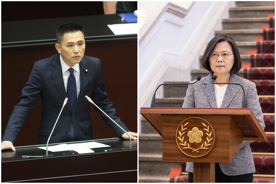 台灣對中國出口依賴創新高，陳以信（左）要蔡英文（又）為新南向政策的失敗負責。（本刊資料照）