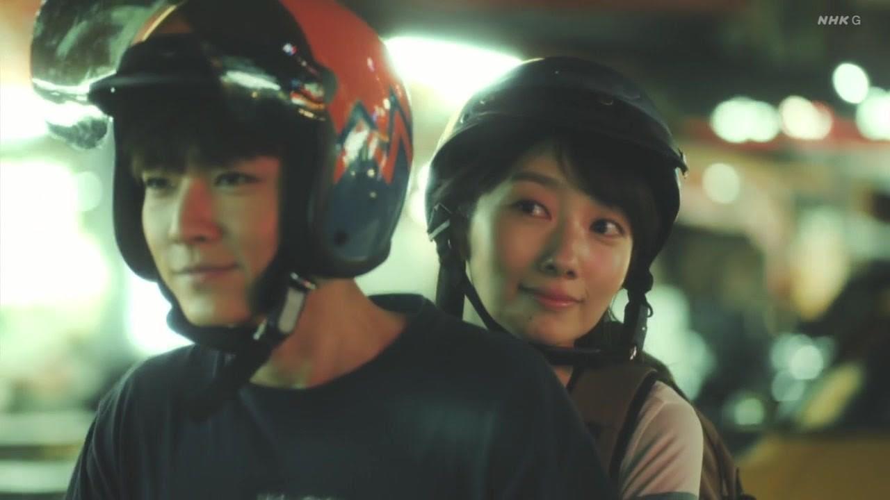 炎亞綸（左）和日本女星波瑠（右）在《路～台灣EXPRESS～》有不少對手戲。（翻攝自NHK）