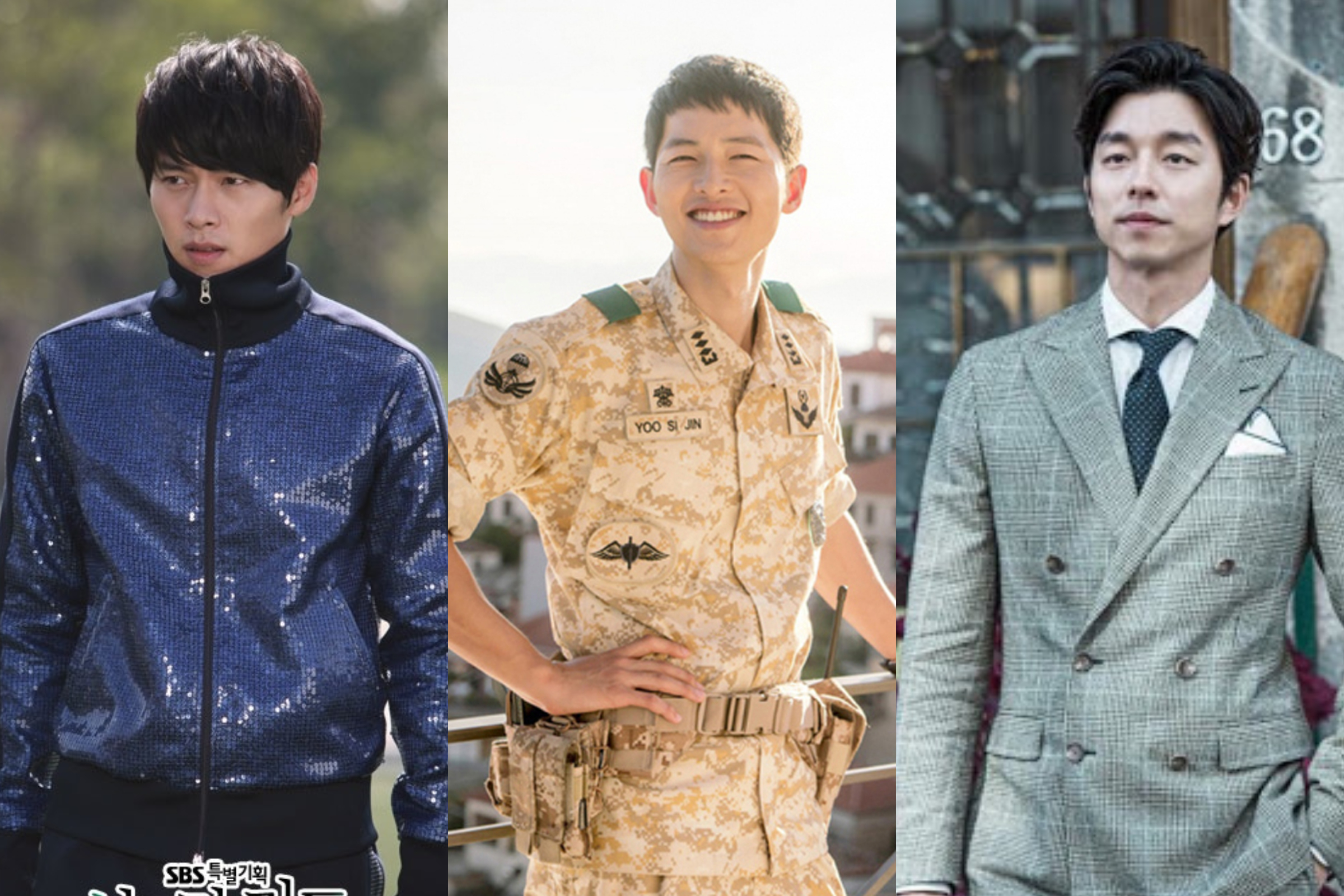 玄彬（左圖起）、宋仲基、孔劉都因演出金銀淑的作品人氣暴漲。（翻攝網路）