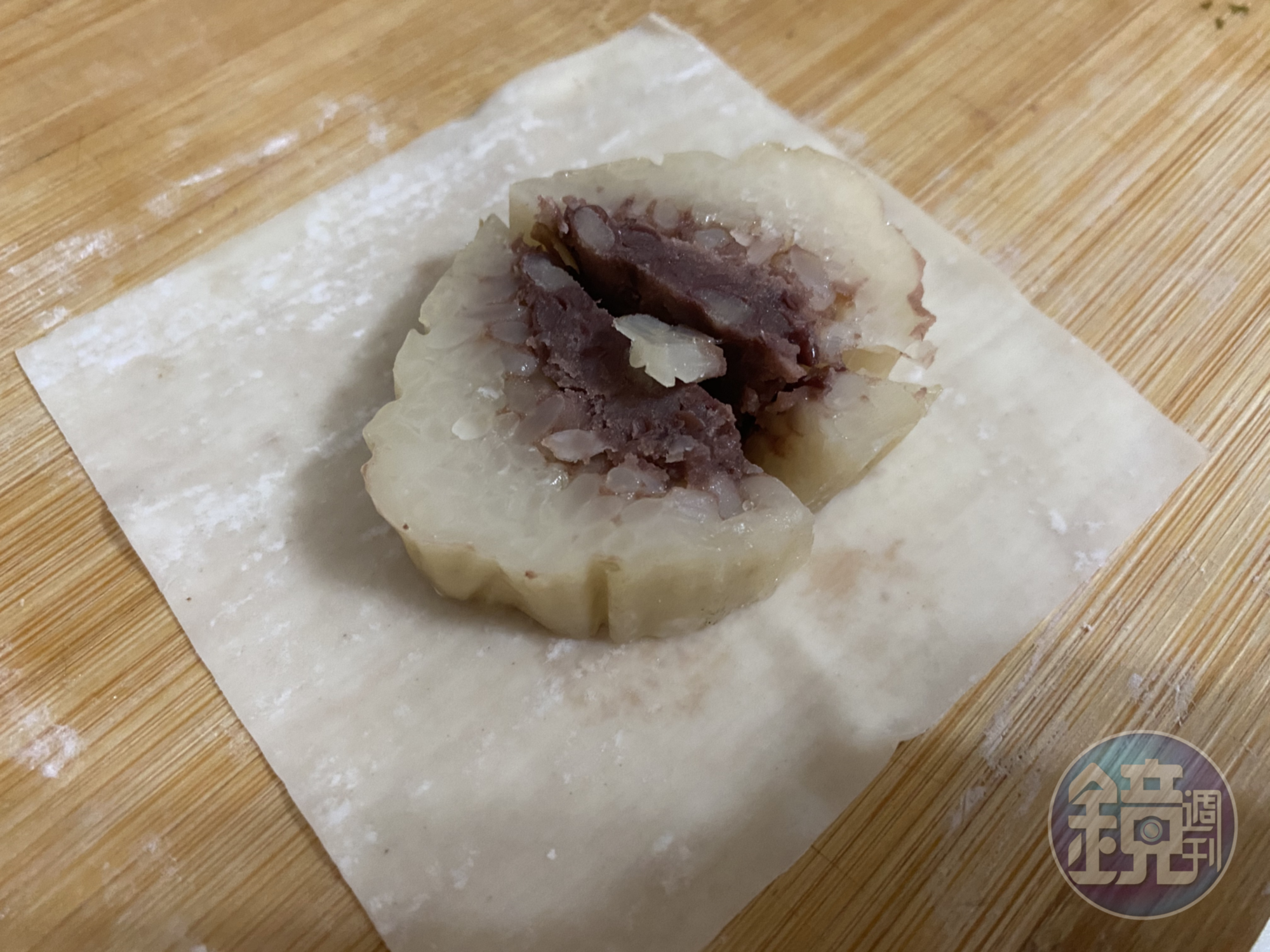 豆沙粽也可切薄片比照辦理。