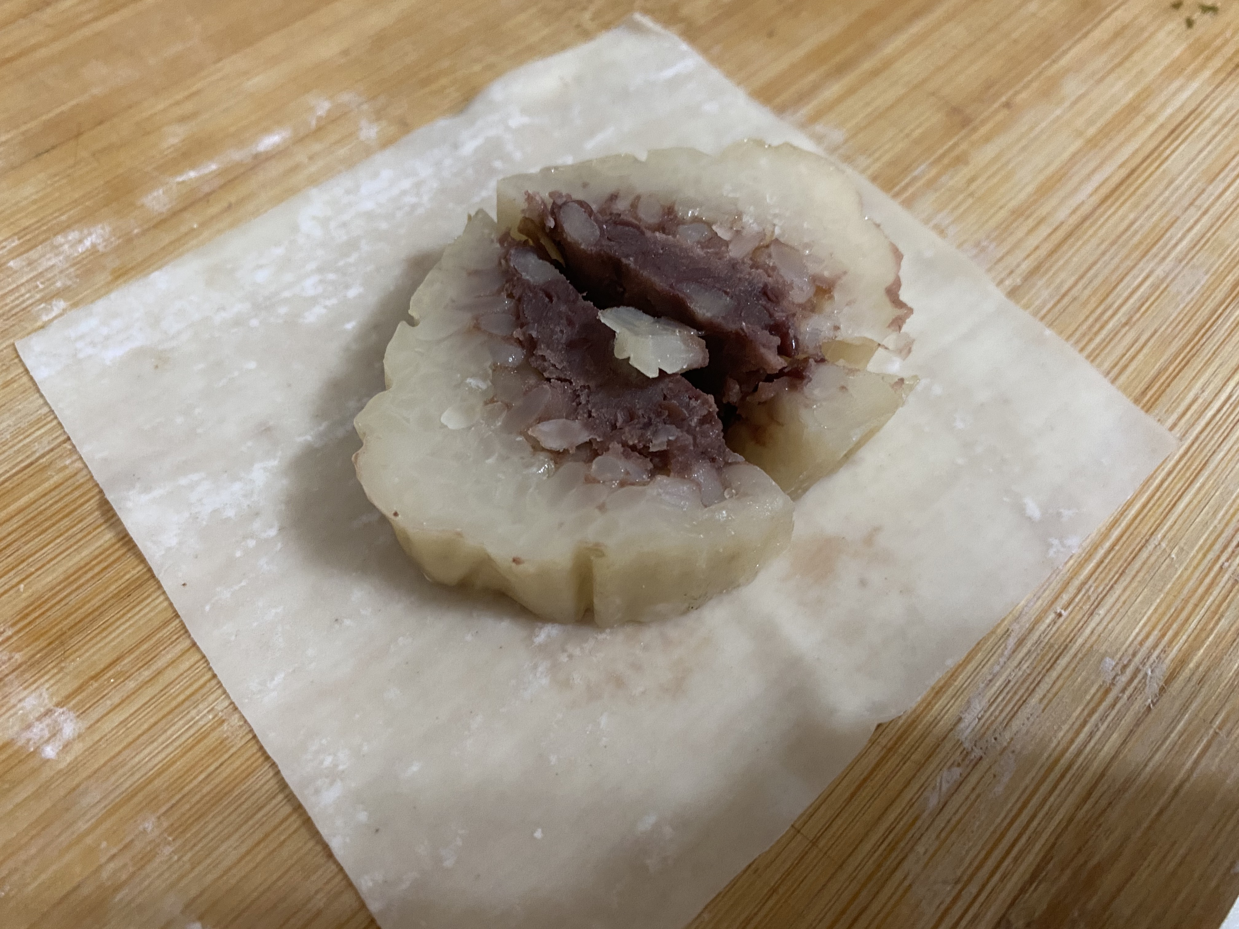 豆沙粽也可切薄片比照辦理。