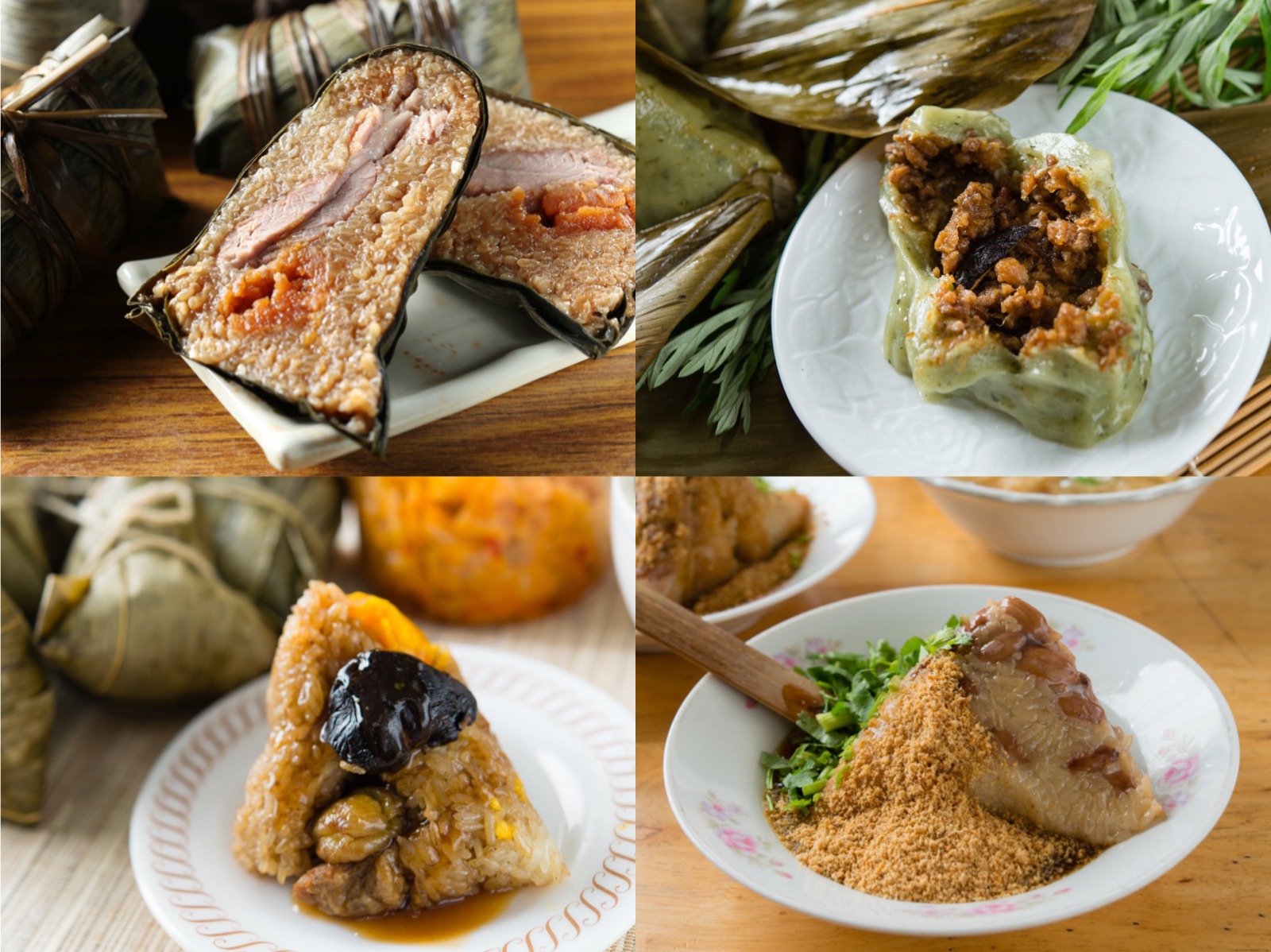 傳統市場裡的粽子通常不花稍、料鮮味美，價格也實惠，端午節前趕快到市場拎兩串。