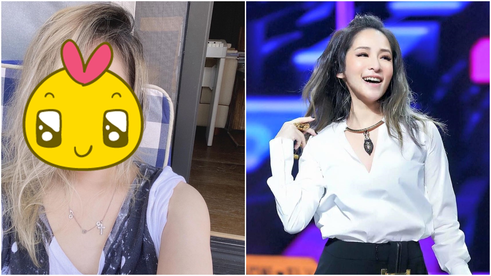 過往總是著重眼妝的蕭亞軒，曝光幾乎素顏、無戴假睫毛的照片，讓網友驚呼撞臉Makiyo。（翻攝自蕭亞軒Instagram、臉書）