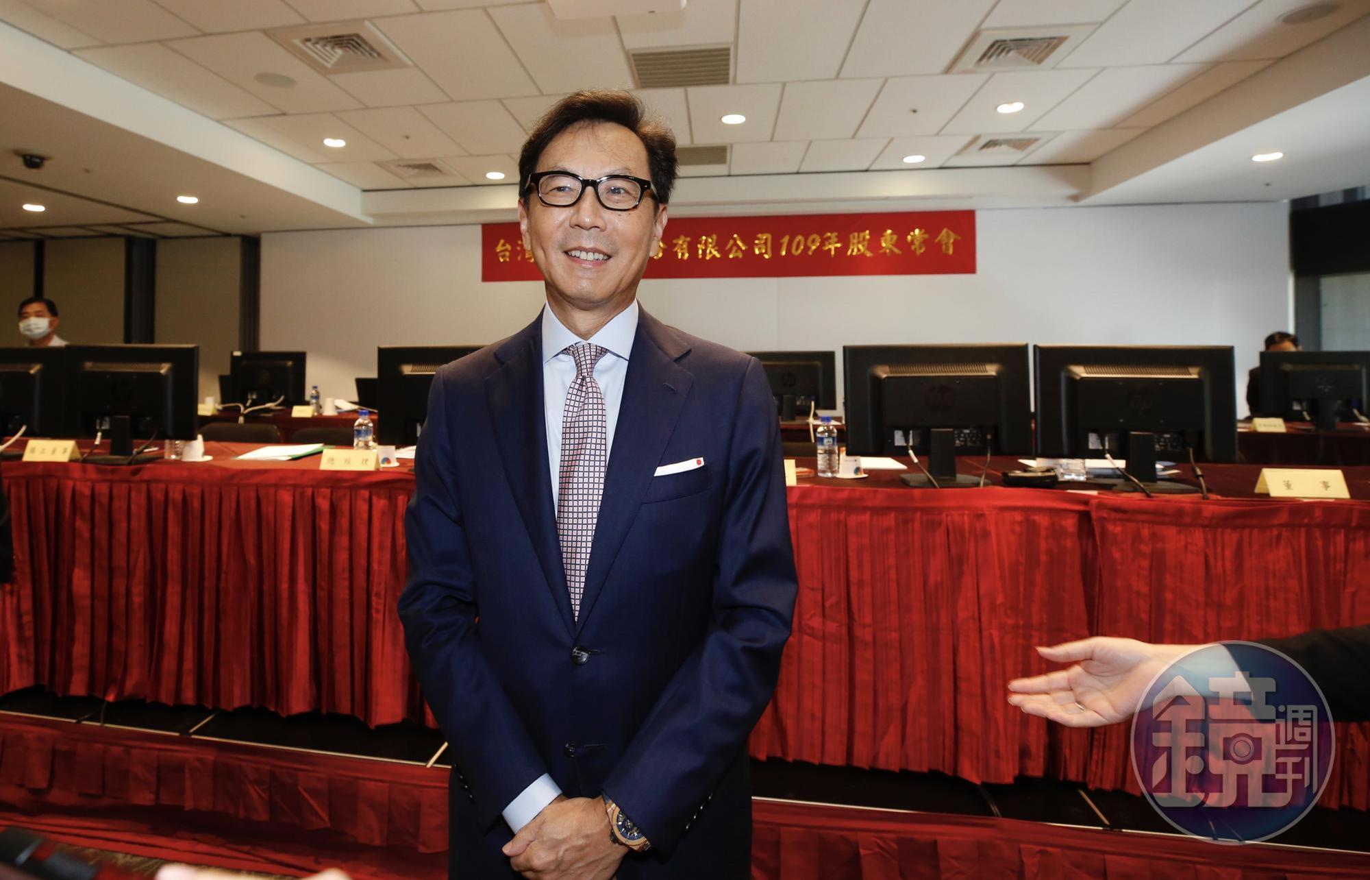 台灣大召開股東會前拿到5G執照，讓台灣大董事長蔡明忠（圖）鬆了一口氣。